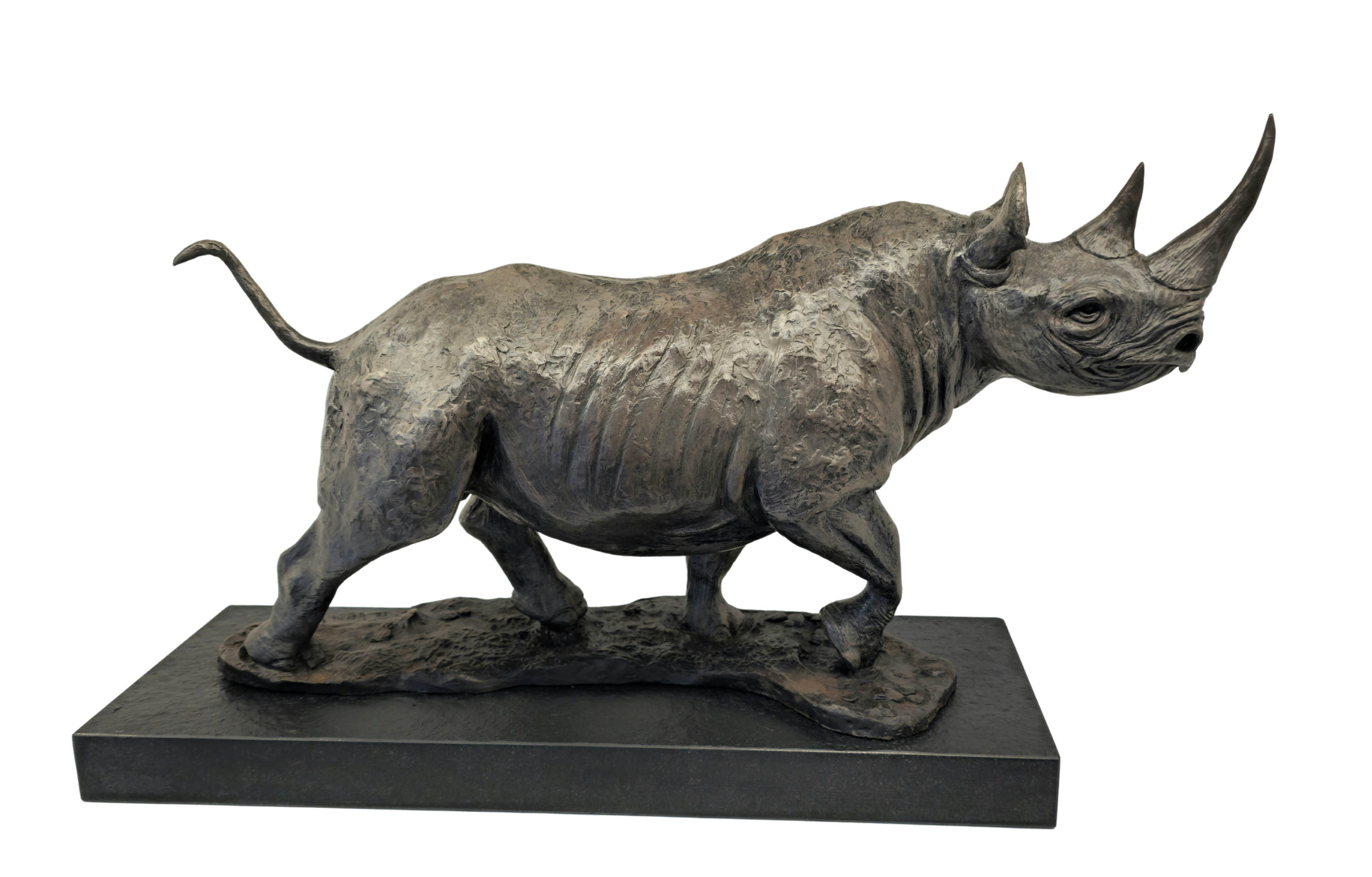 Bronze Black Rhino - Big Five Set | Wildlife Art – Nic Van Rensburg