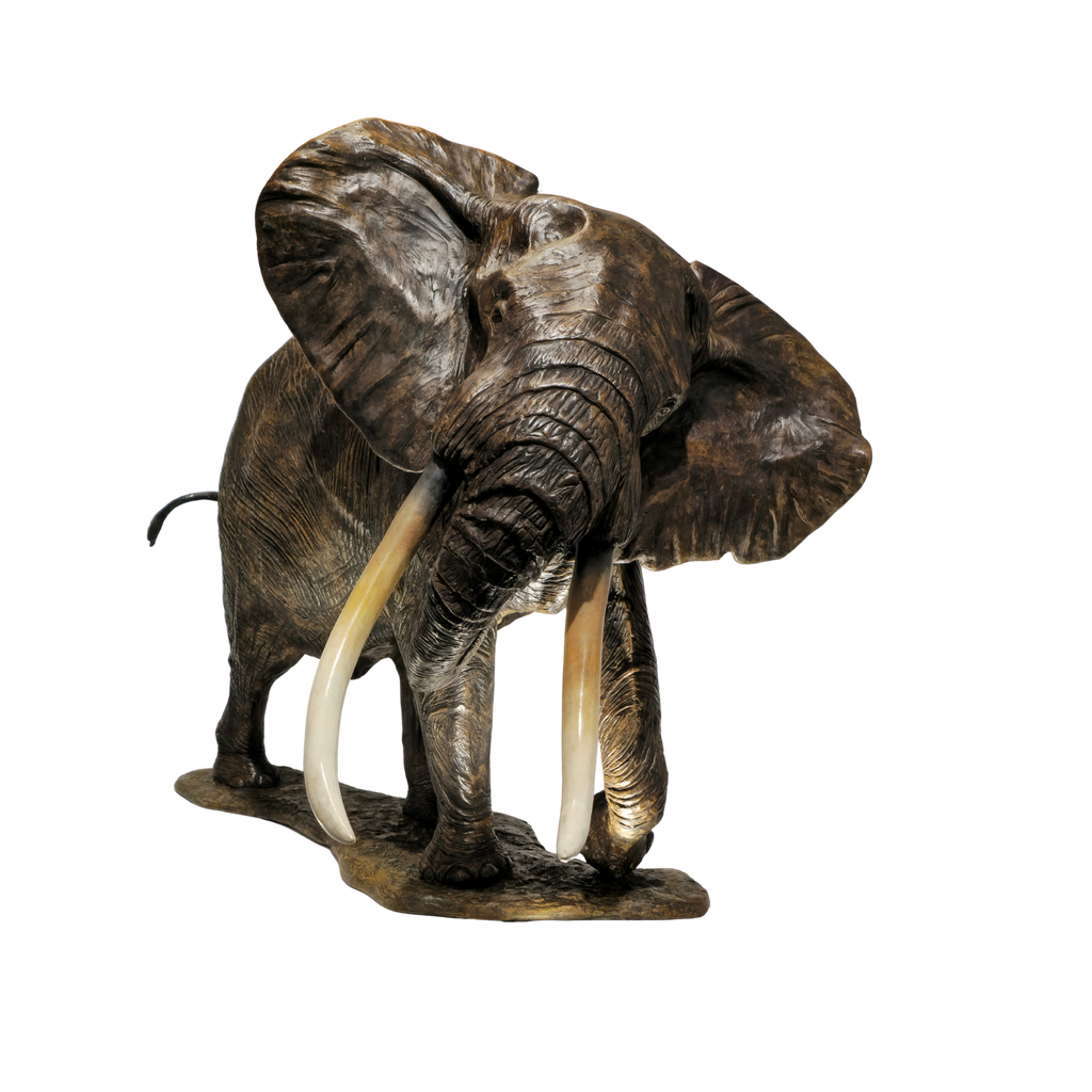Bronze Elephant - Big Tusker | Wildlife Art
