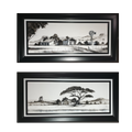 Painting - Farm Scene - Black & White