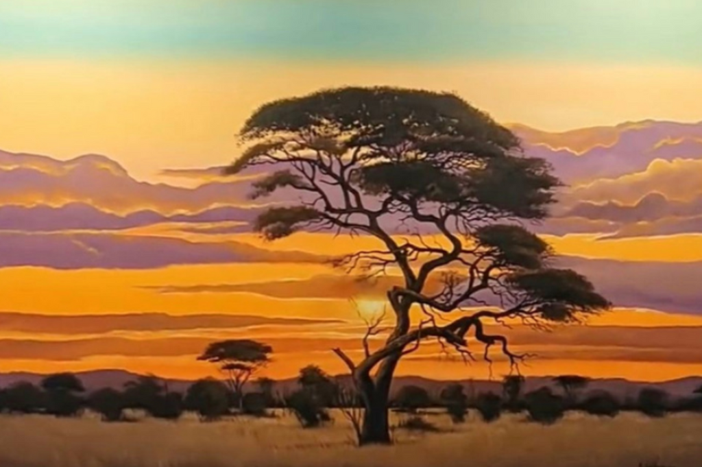 Painting - African Sunset