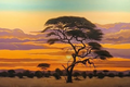 Painting - African Sunset