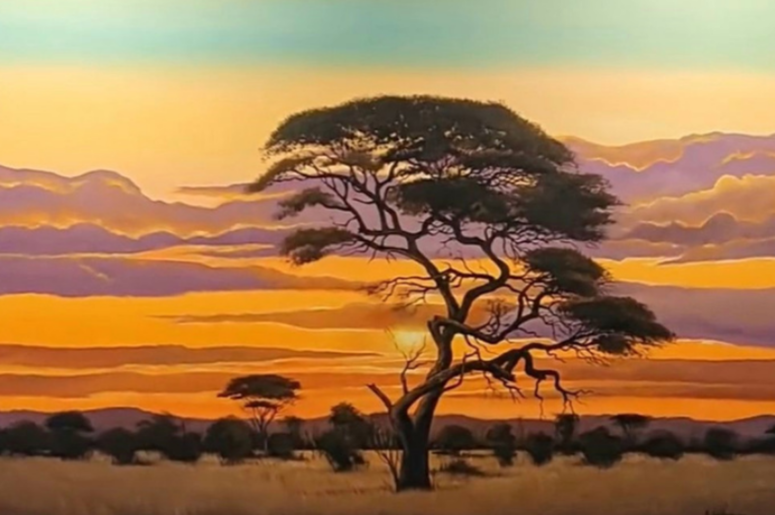 Painting - African Sunset