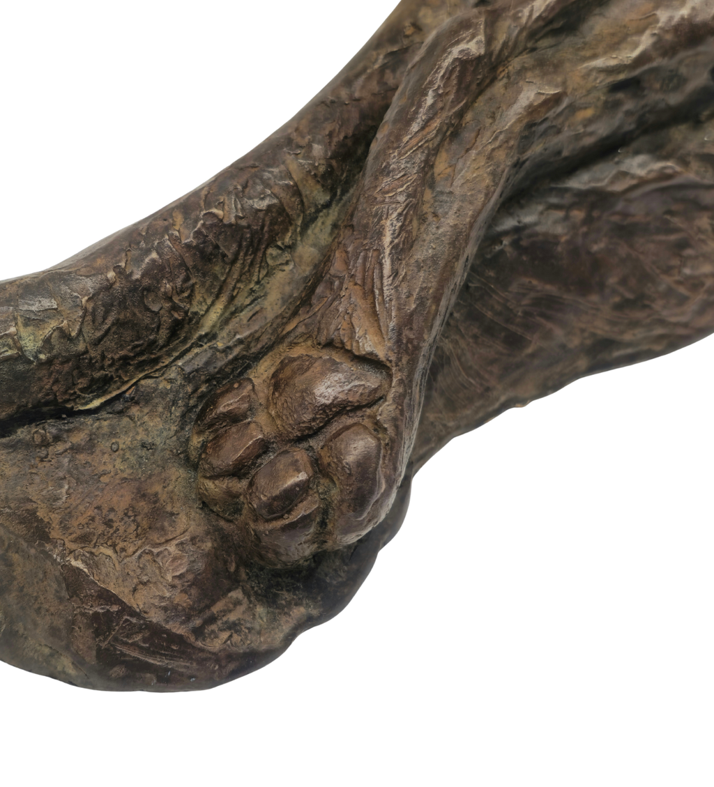 Bronze Leopard - Crawling | Wildlife Art