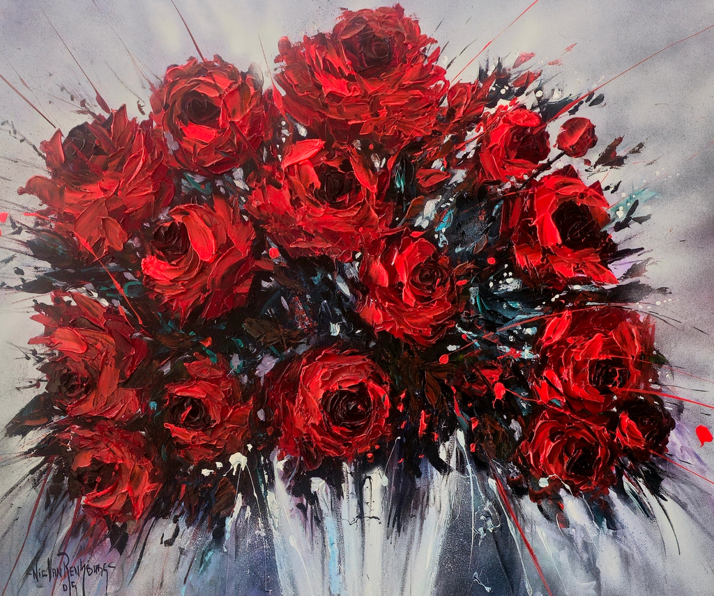 Painting - "Scarlet Flare"