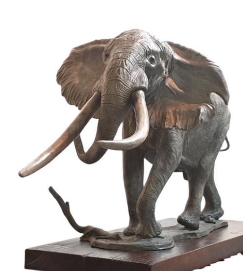 Bronze Elephant - Mandleve | Wildlife Art