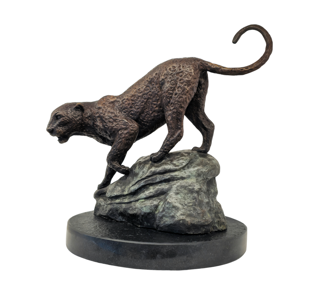 Bronze Leopard on rock - Big Five Set | Wildlife Art