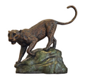 Bronze Leopard on rock - Big Five Set | Wildlife Art - 27/30