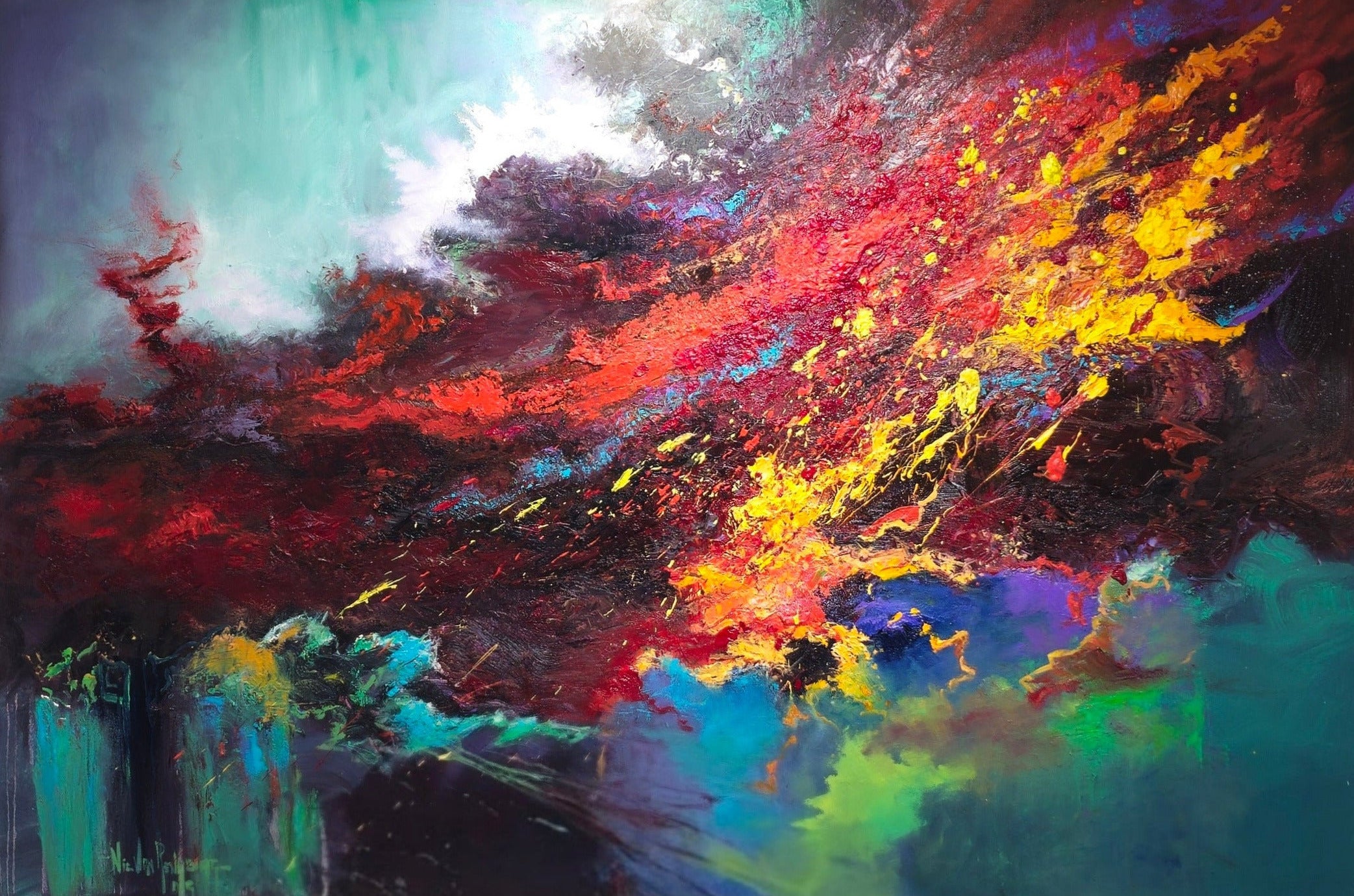 Painting - "A Memory in Fire and Light"