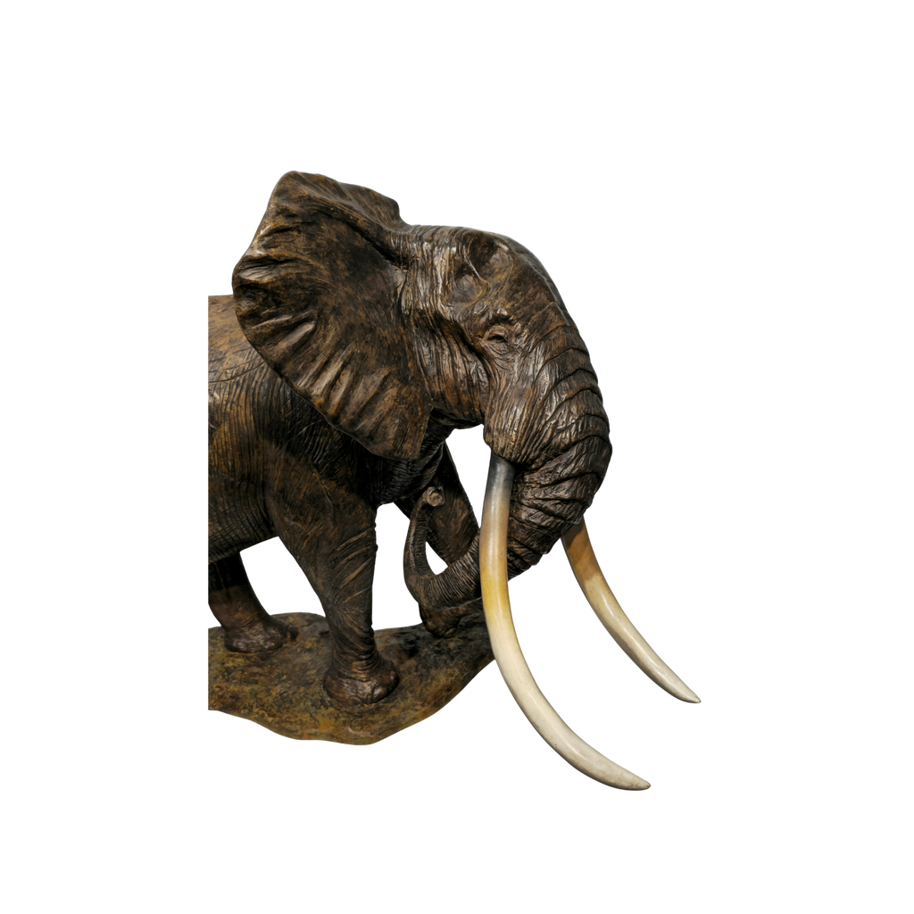 Bronze Elephant - Big Tusker | Wildlife Art