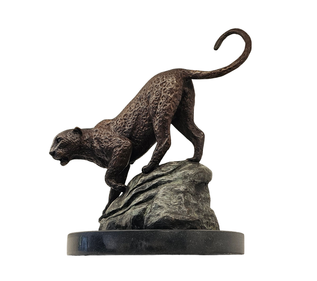 Bronze Leopard on rock - Big Five Set | Wildlife Art