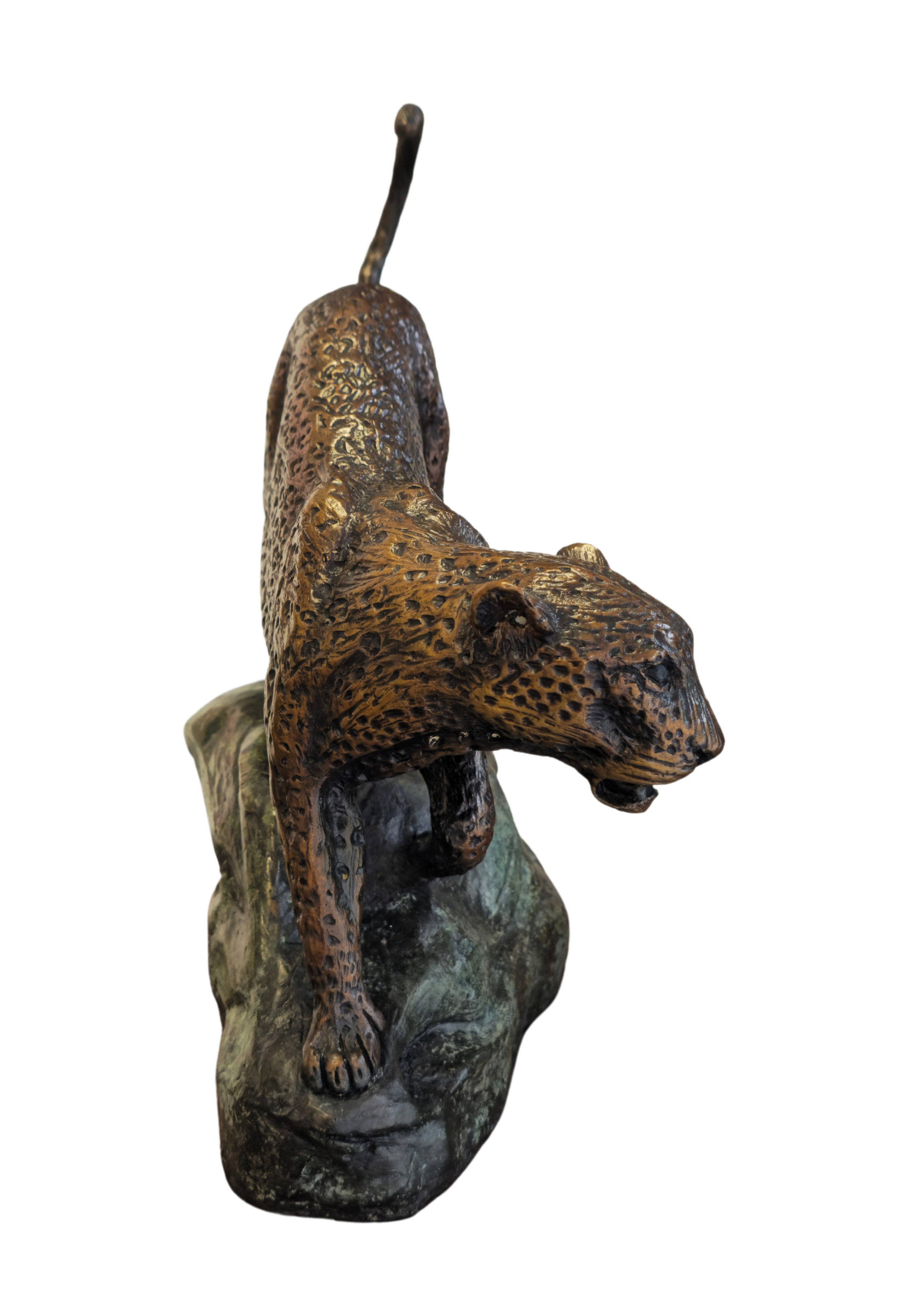 Bronze Leopard on rock - Big Five Set | Wildlife Art - 27/30