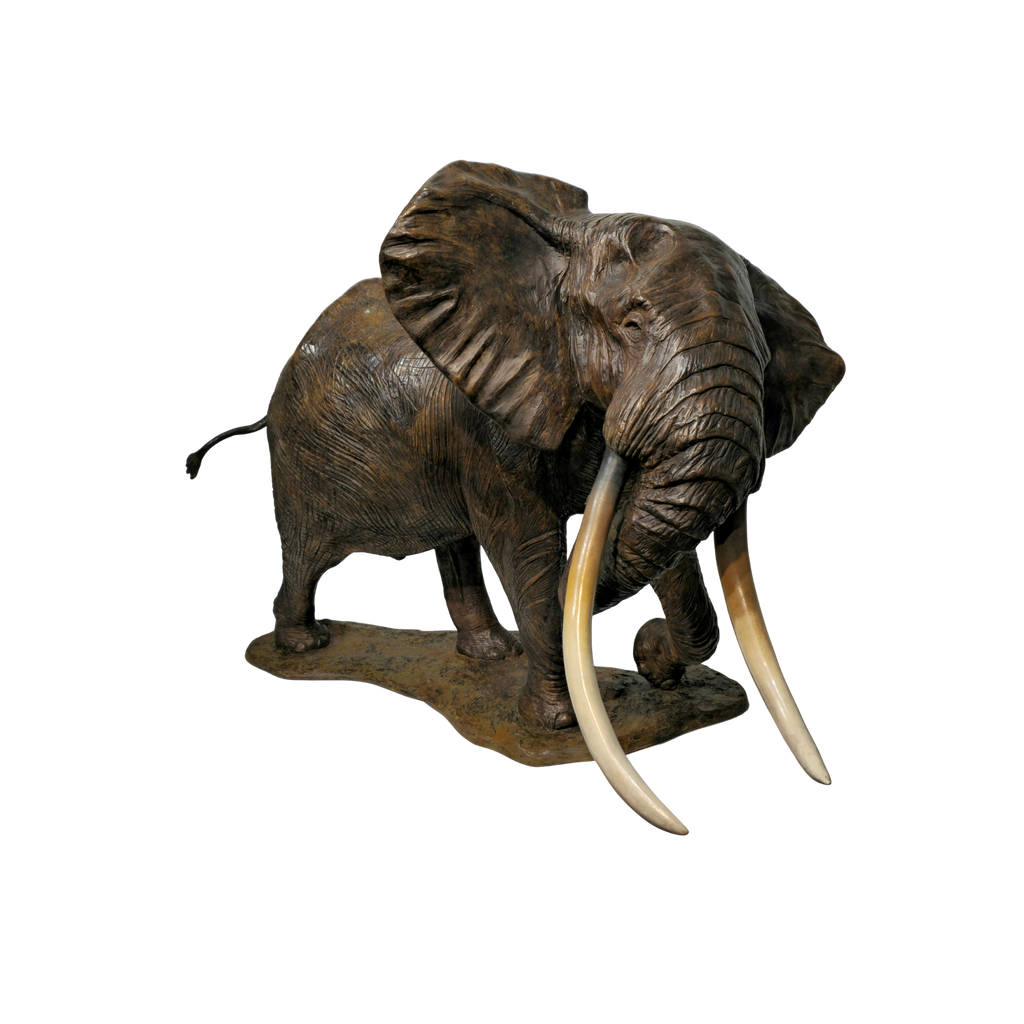 Bronze Elephant - Big Tusker | Wildlife Art
