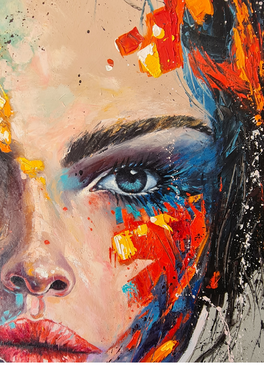 Painting - "Colorful Countenance"