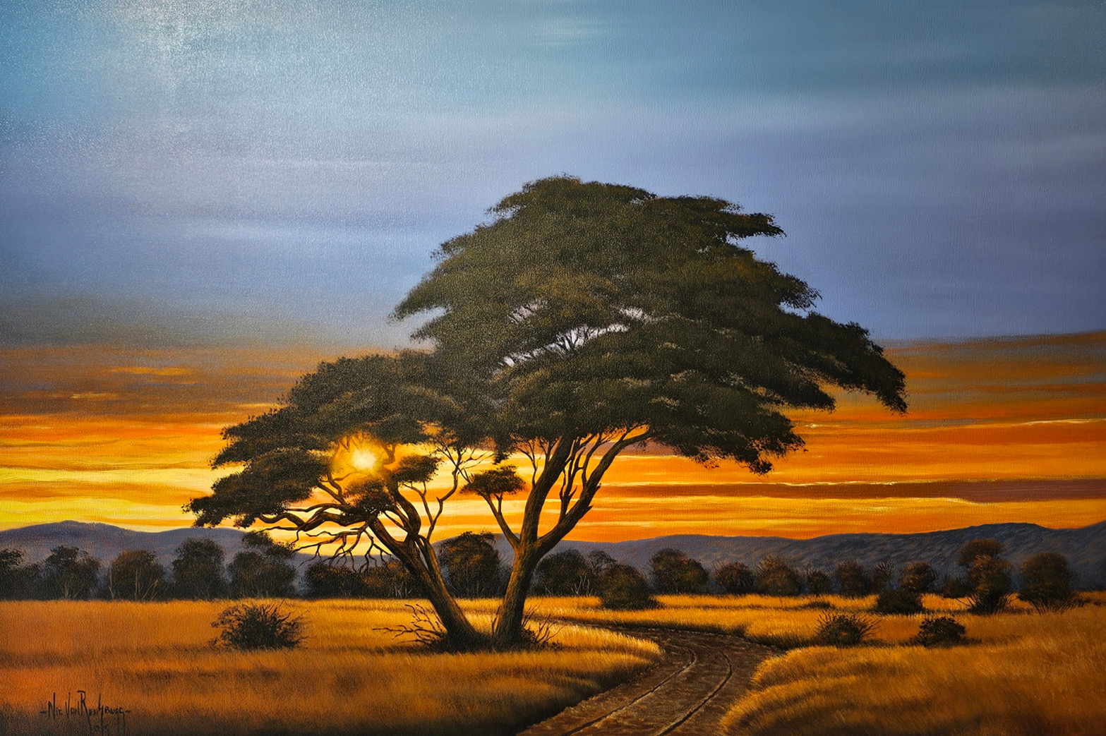 Painting - African Sunset